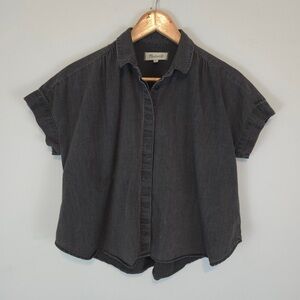 Madewell Black Short Sleeve Denim Jacket